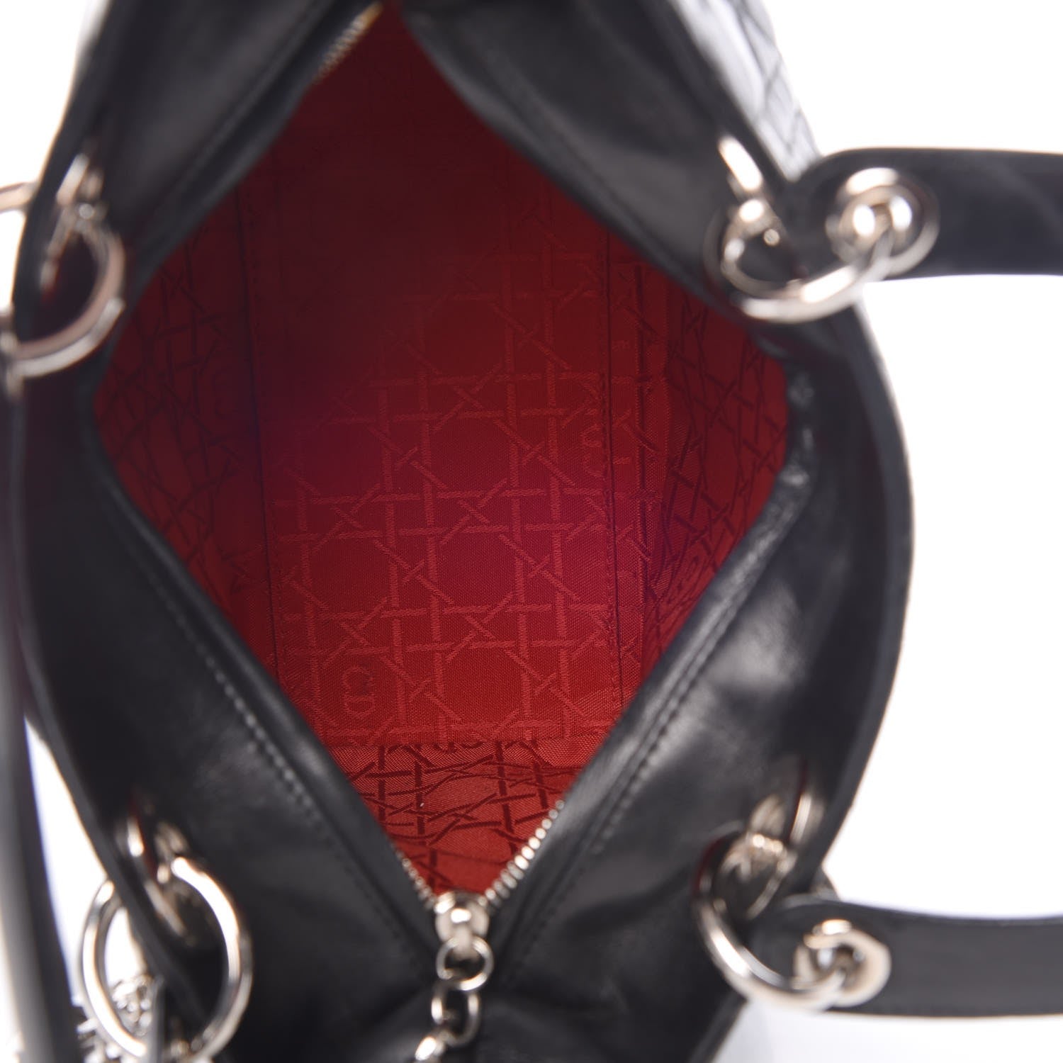 Christian Dior Lambskin Cannage Medium Lady Dior Black 5 of 8