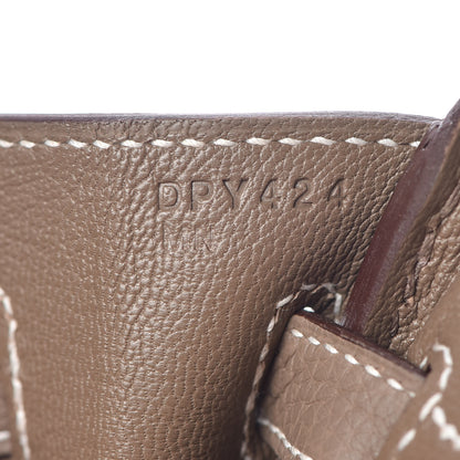 Hermes Togo Birkin 25 Etoupe 9 of 37