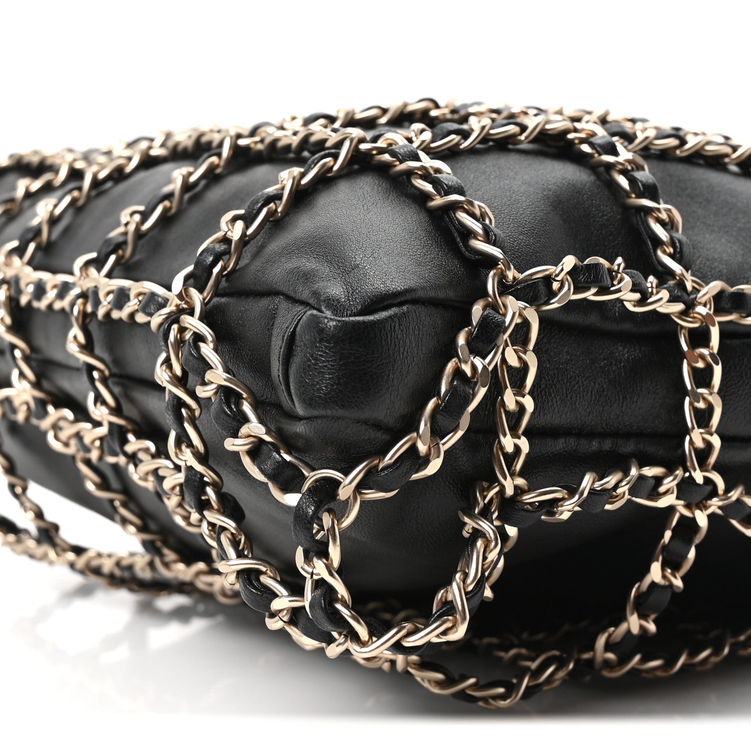 Chanel Lambskin Large Shopping Chain Tote Black 9 of 9