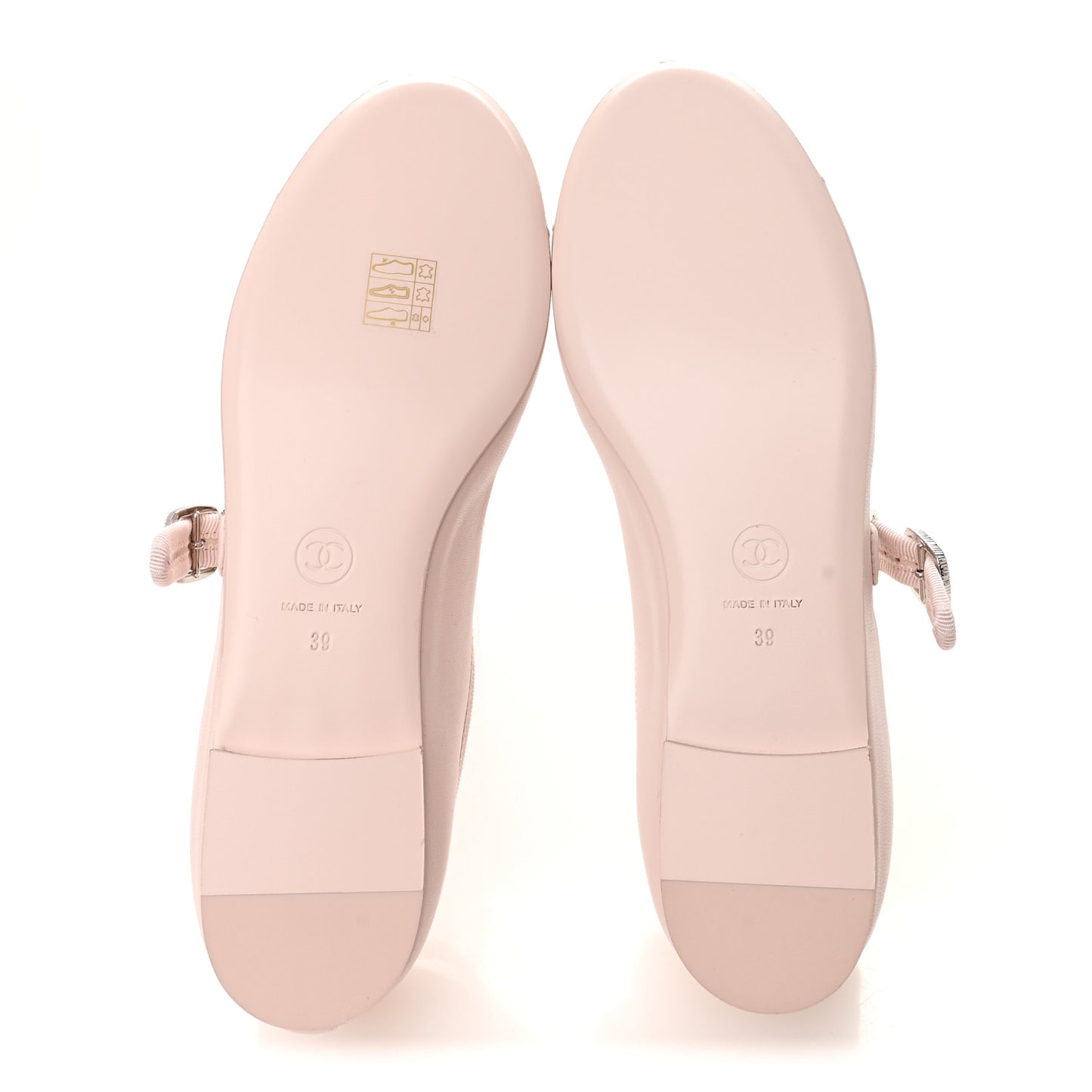 Lambskin Mary Jane Flats 39 Light Pink
