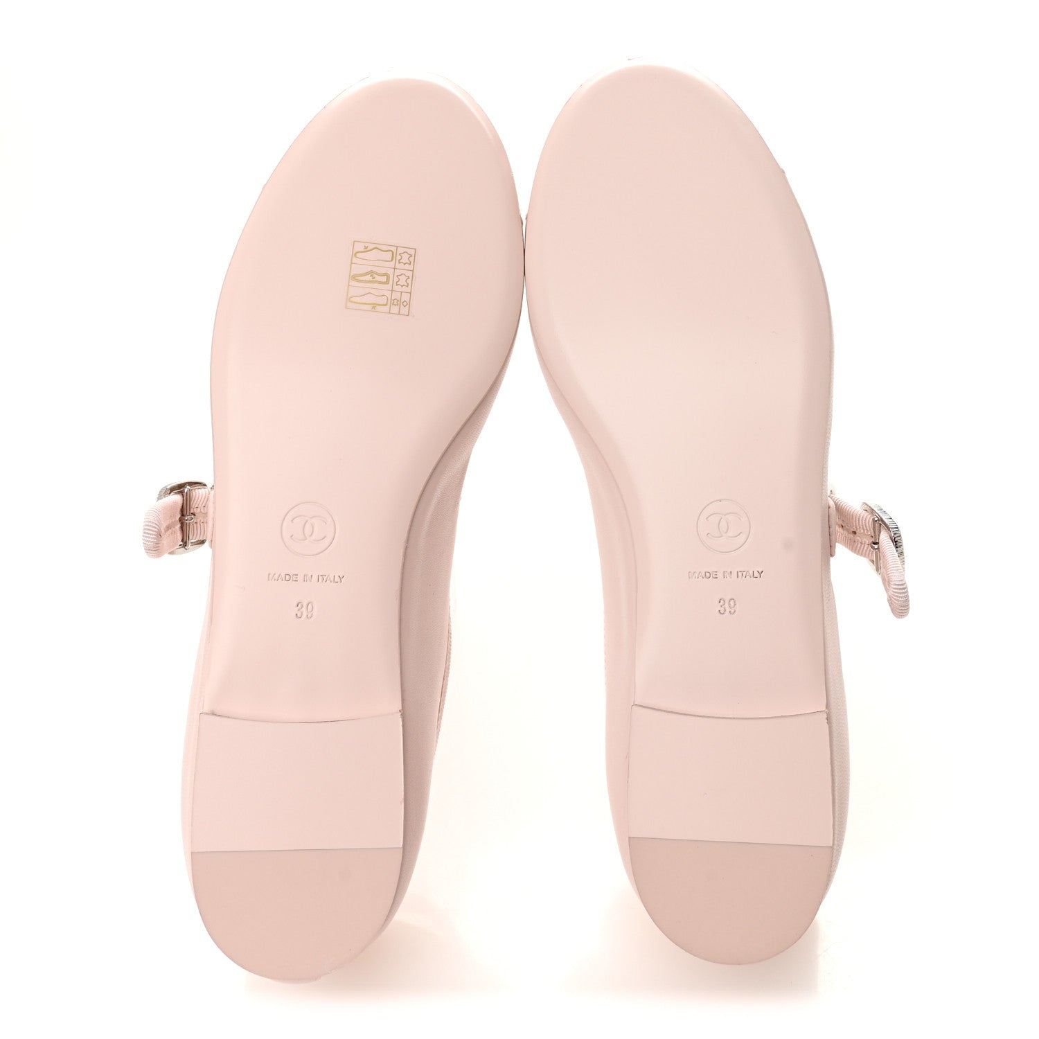 Chanel Lambskin Mary Jane Flats 39 Light Pink 6 of 10