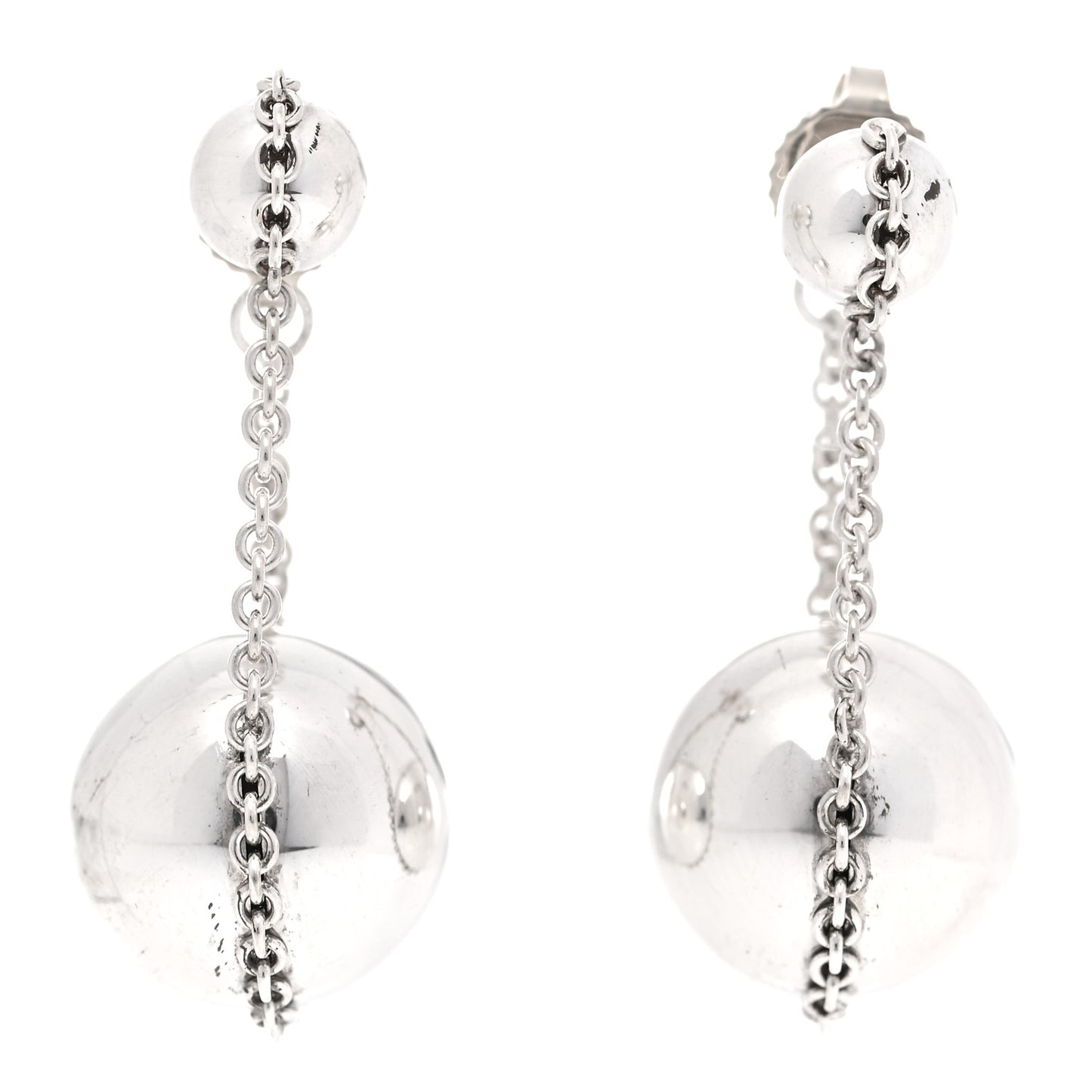 Sterling Silver HardWear Double Drop Earrings