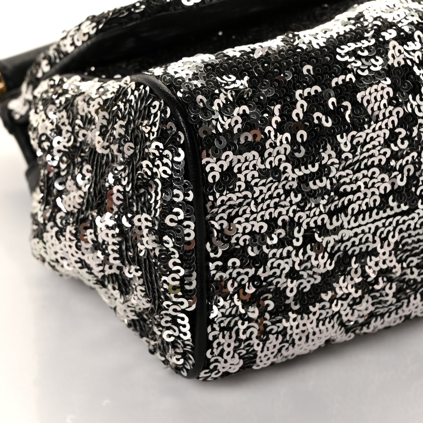 Sequin Small Miss Sicily Satchel Black