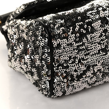 Dolce & Gabbana Sequin Small Miss Sicily Satchel Black 5 of 10
