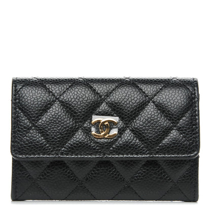 Chanel Caviar Quilted Flap Card Holder Black 1 of 7