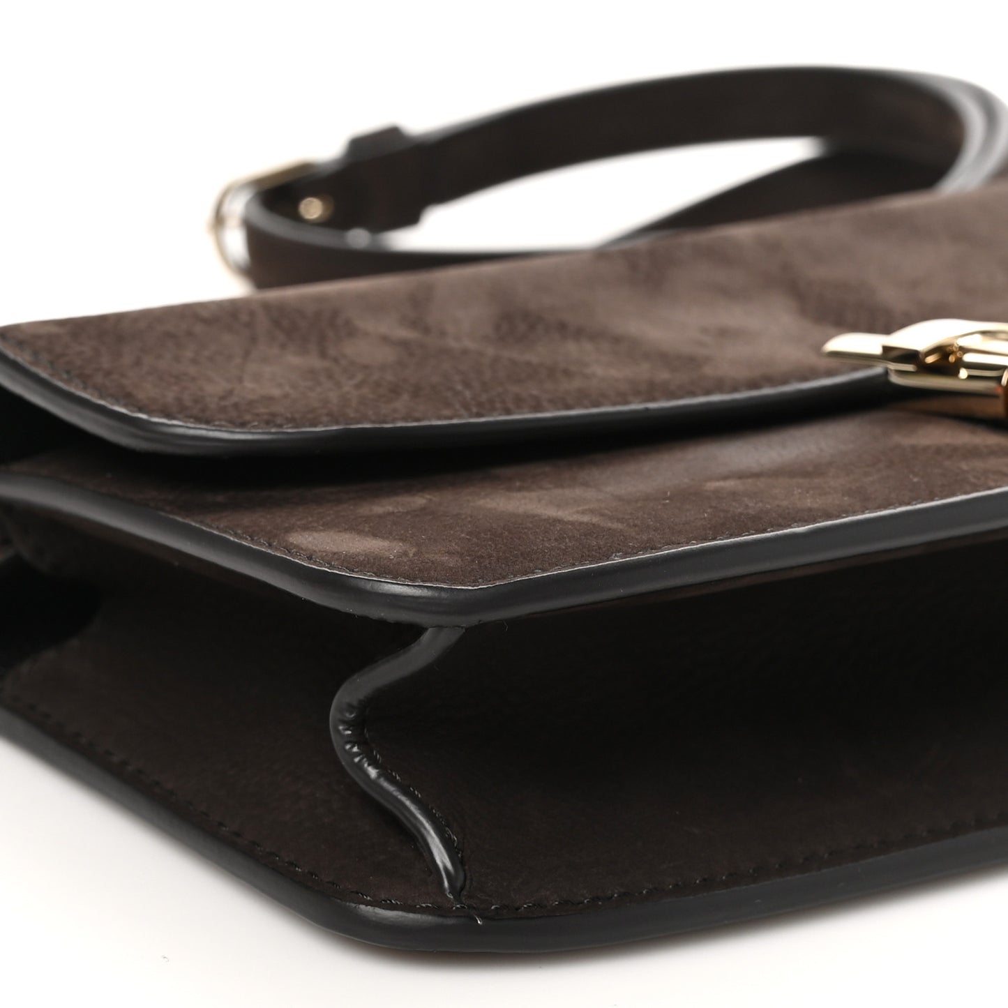 Nubuck Calfskin Sofia E/W Crossbody Wood Brown