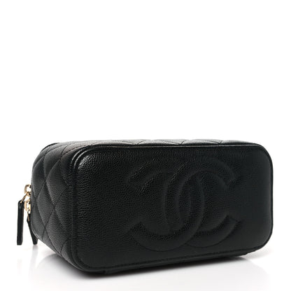 Chanel Caviar Quilted Small Vanity Case With Chain Black 4 of 11