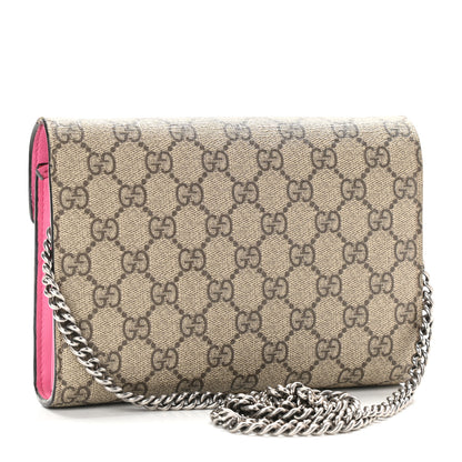 Gucci GG Supreme Monogram Mini Dionysus Chain Wallet Beige Pink 2 of 12