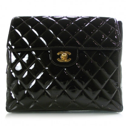 Chanel Patent Quilted Backpack Black 1 of 14