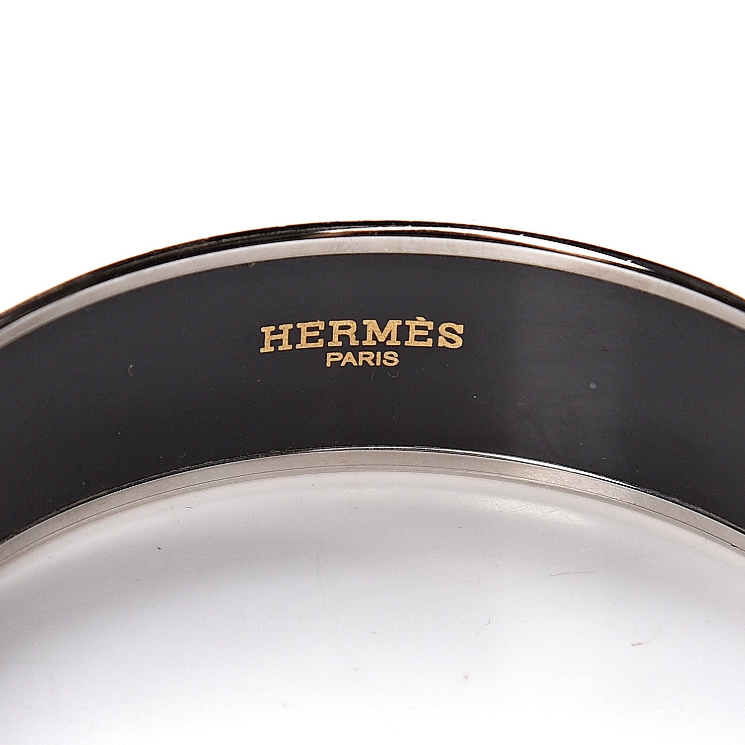 Hermes Enamel Printed Wide Grand Fonds Bracelet 65 5 of 5