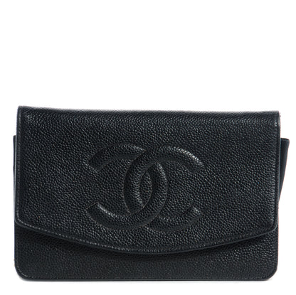 Chanel Caviar Timeless CC Wallet on Chain WOC Black 1 of 10