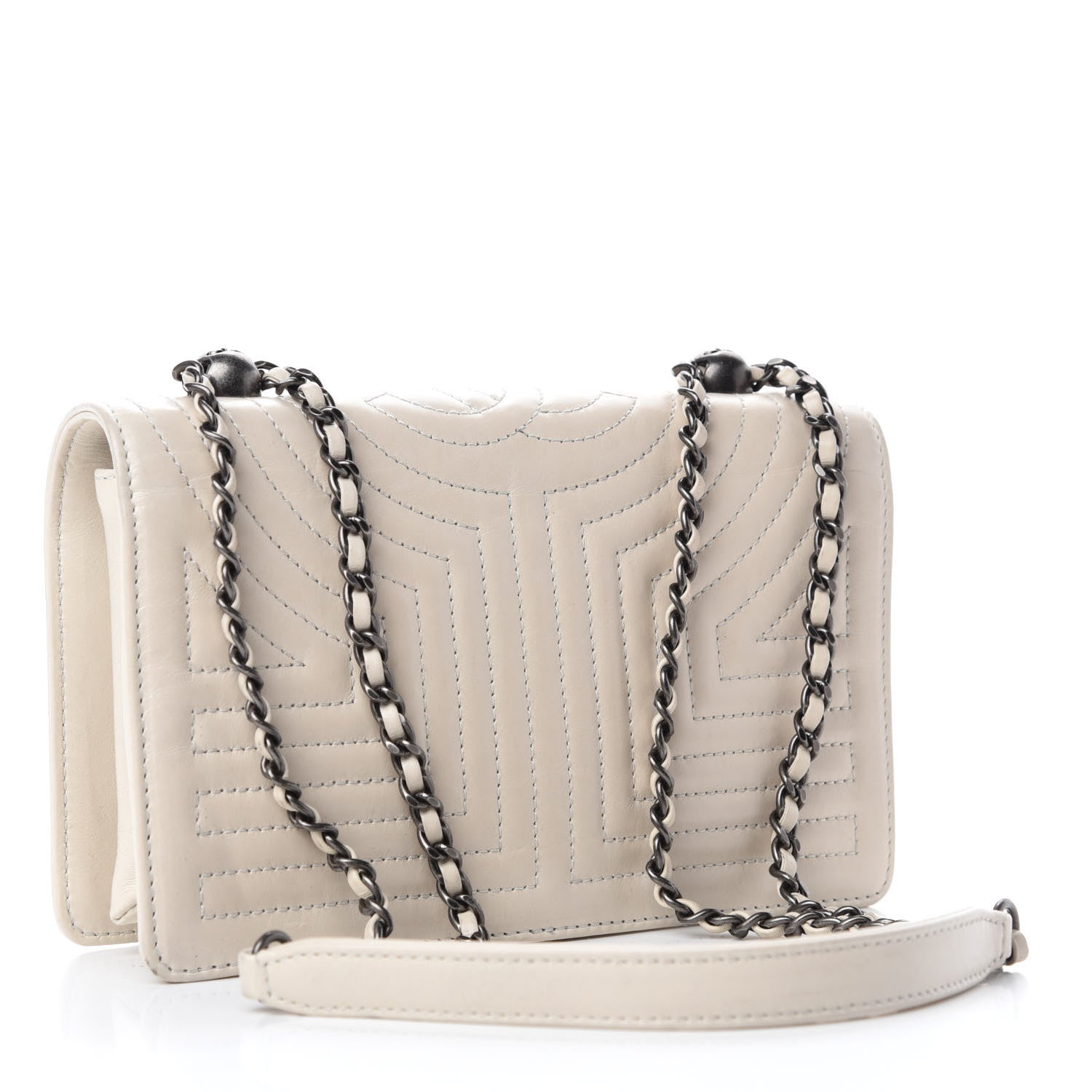Chanel Calfskin Quilted Small Korean Garden Flap Off White 3 of 11
