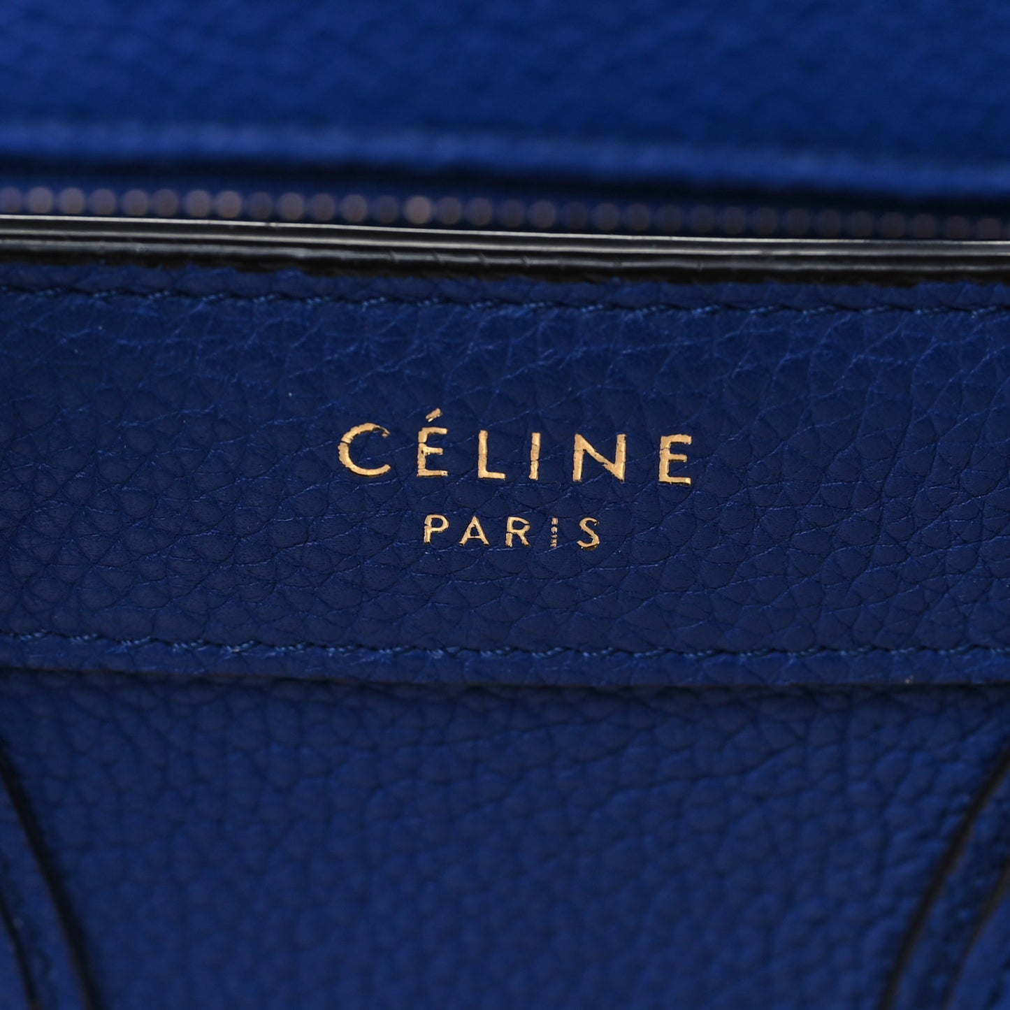 Drummed Calfskin Nano Luggage Indigo