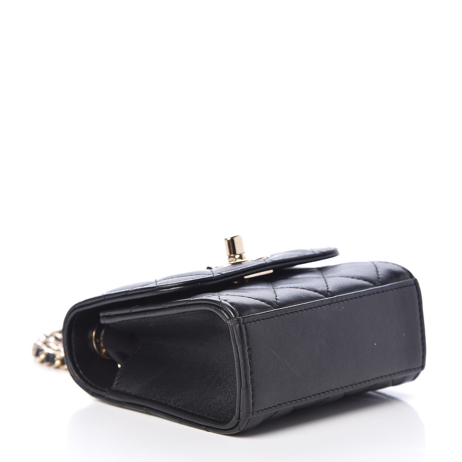 Chanel Lambskin Quilted Mini Trendy CC Chain Wallet Black 4 of 7