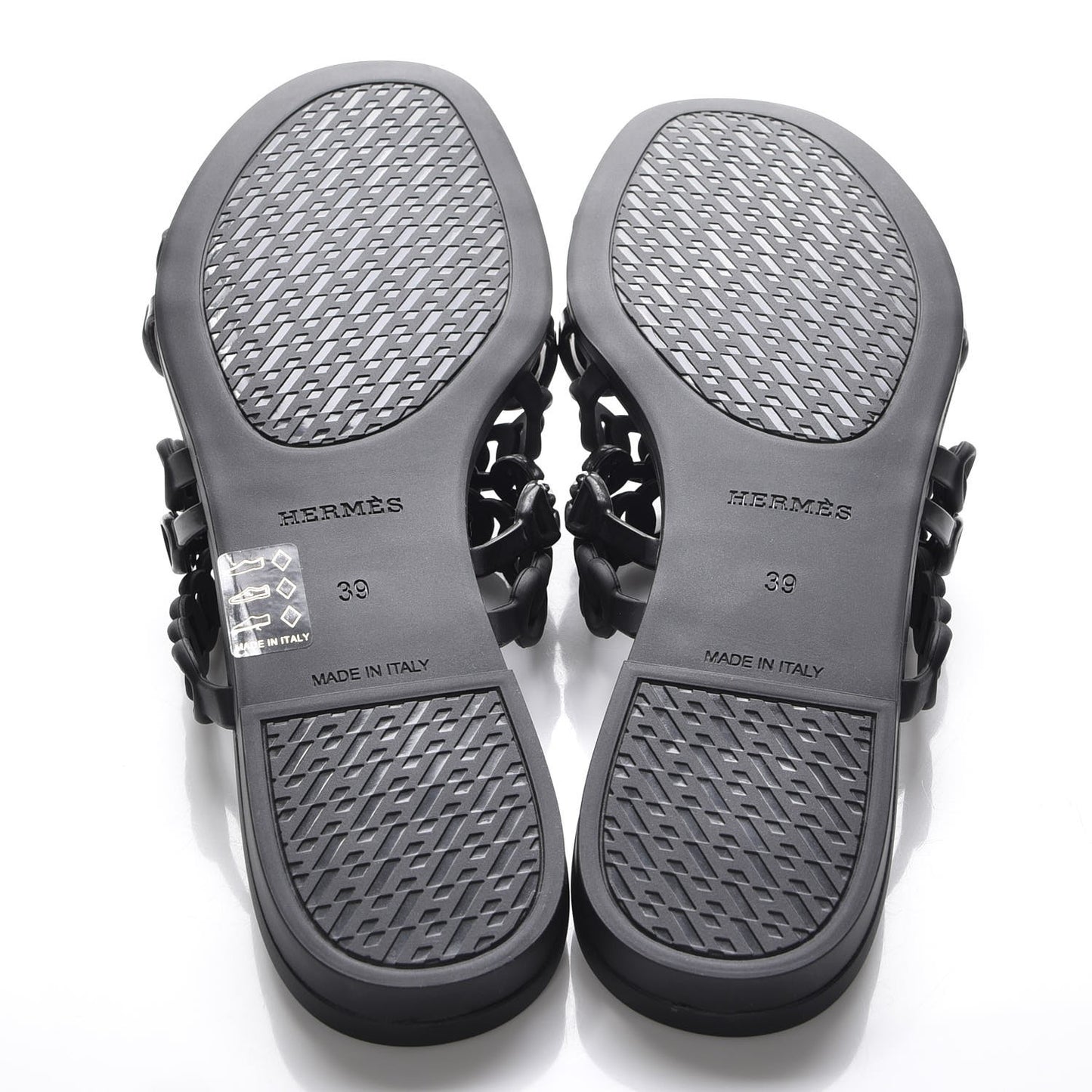 Rubber Chaine d'Ancre Nude Sandals 39 Black