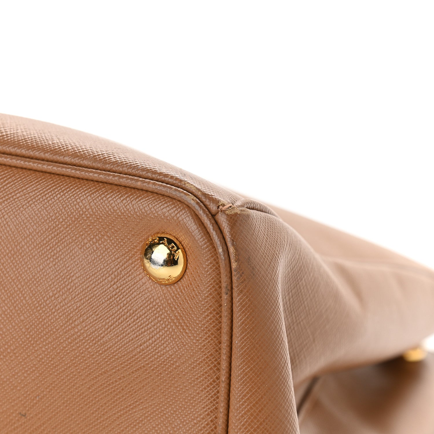 Prada Saffiano Large Galleria Double Zip Tote Caramel 11 of 11