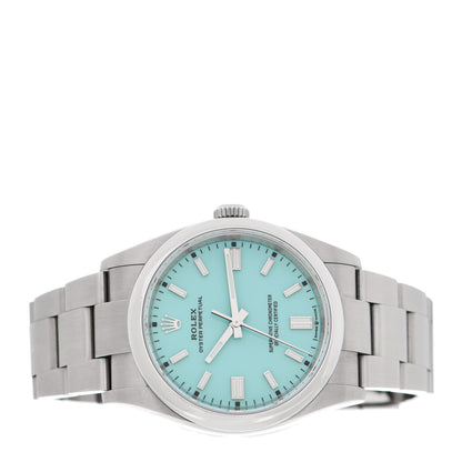 Rolex Stainless Steel 36mm Oyster Perpetual Watch Turquoise 126000 2 of 5