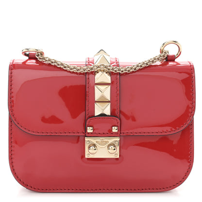 Valentino Garavani Patent Small Glam Lock Rockstud Flap Rosso Valentino 1 of 10