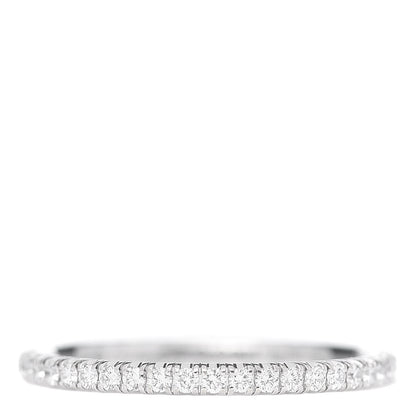 Cartier 18K White Gold Diamond 1.5mm Étincelle de Wedding Band Ring 46 3.75 1 of 7