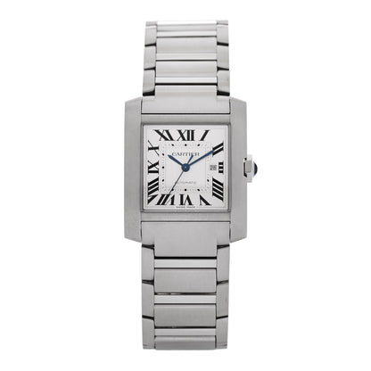 Cartier Stainless Steel 30mm Tank Francaise Automatic Watch 1 of 5