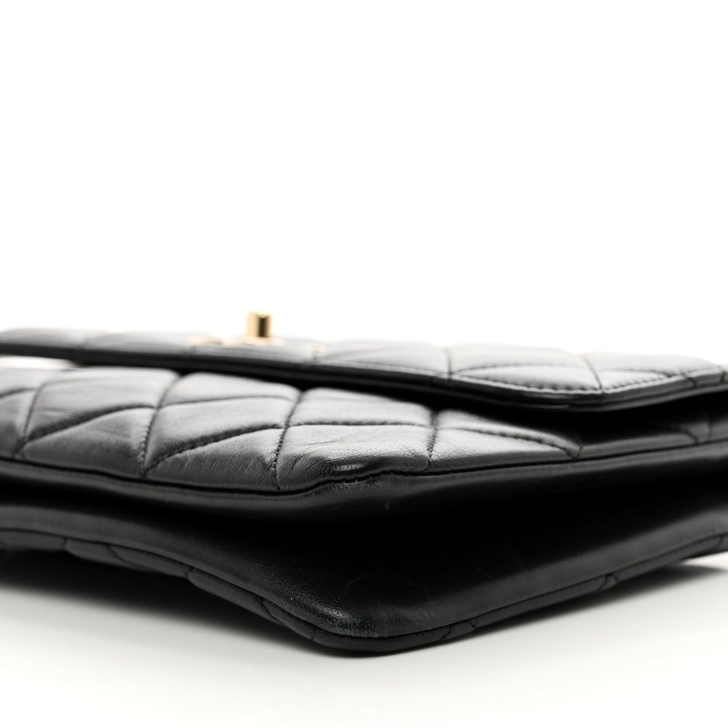Lambskin Quilted Medium Trendy CC Flap Black