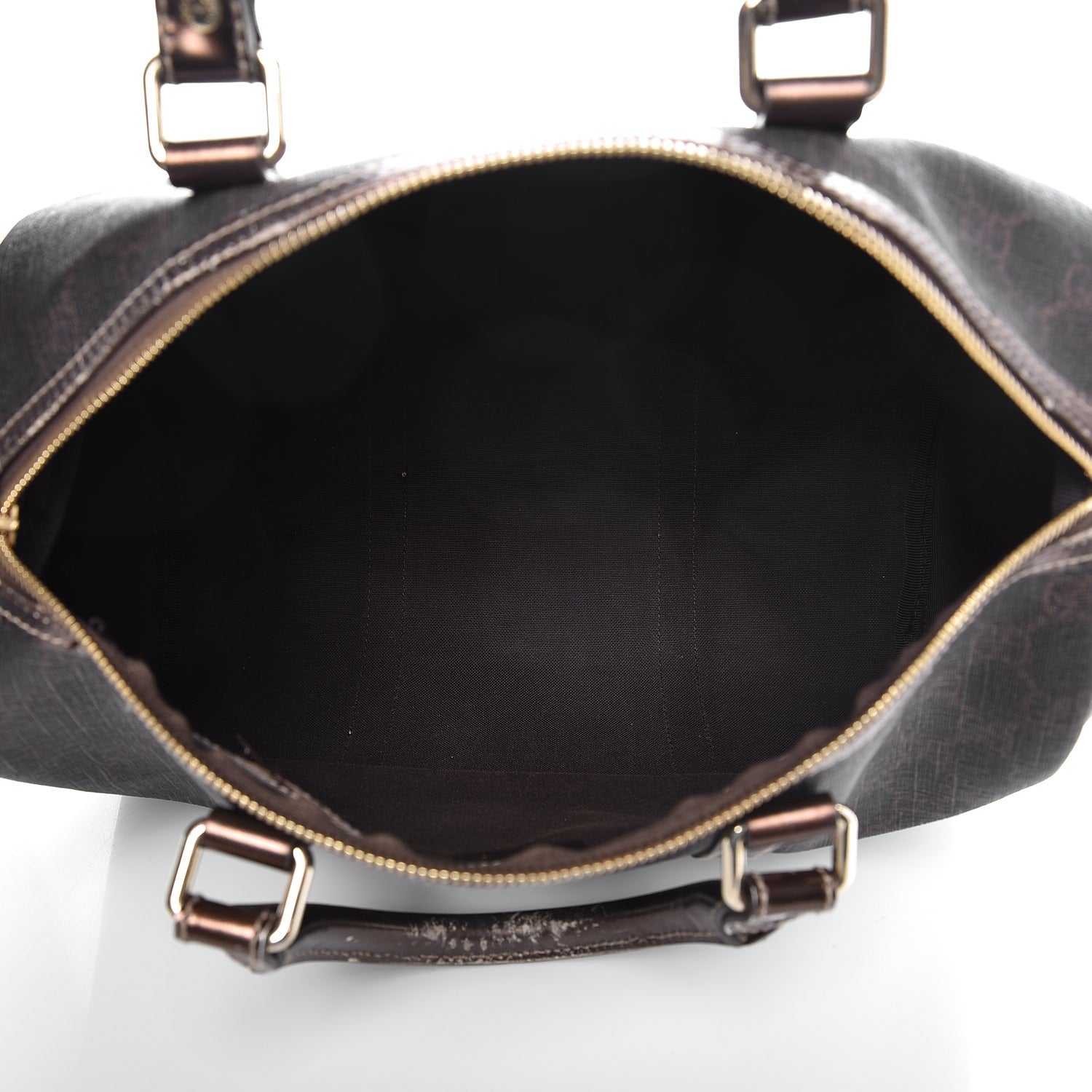 Gucci Metallic Monogram GG Plus Boston Tote Bronze 5 of 12