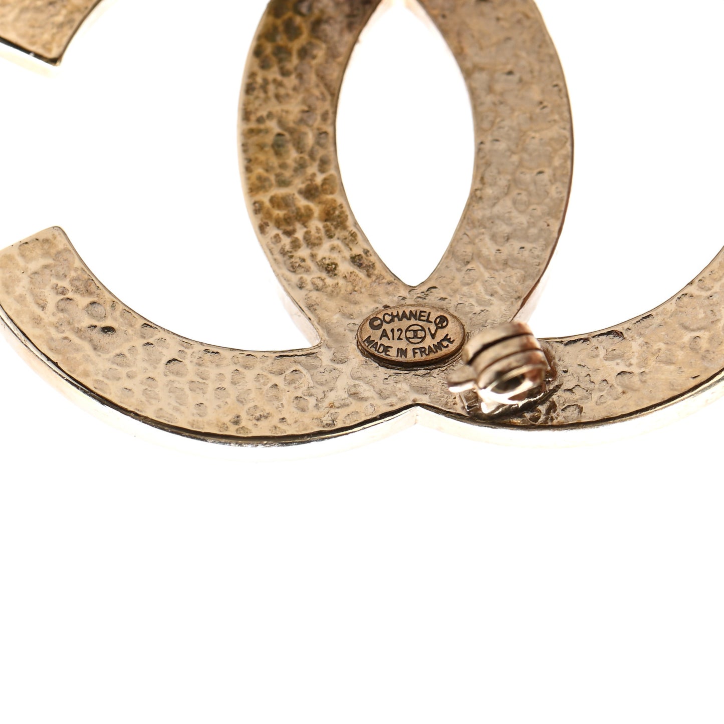 Pearl CC Brooch Pin Gold