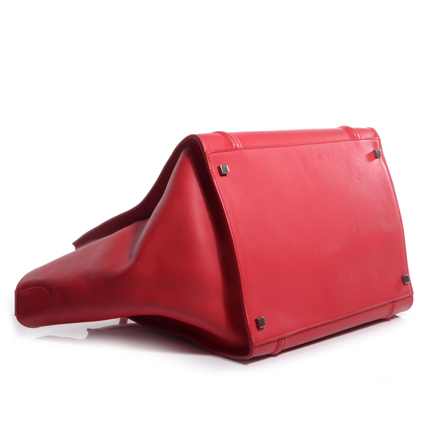 Supple Calfskin Large Phantom Luggage Coquelicot