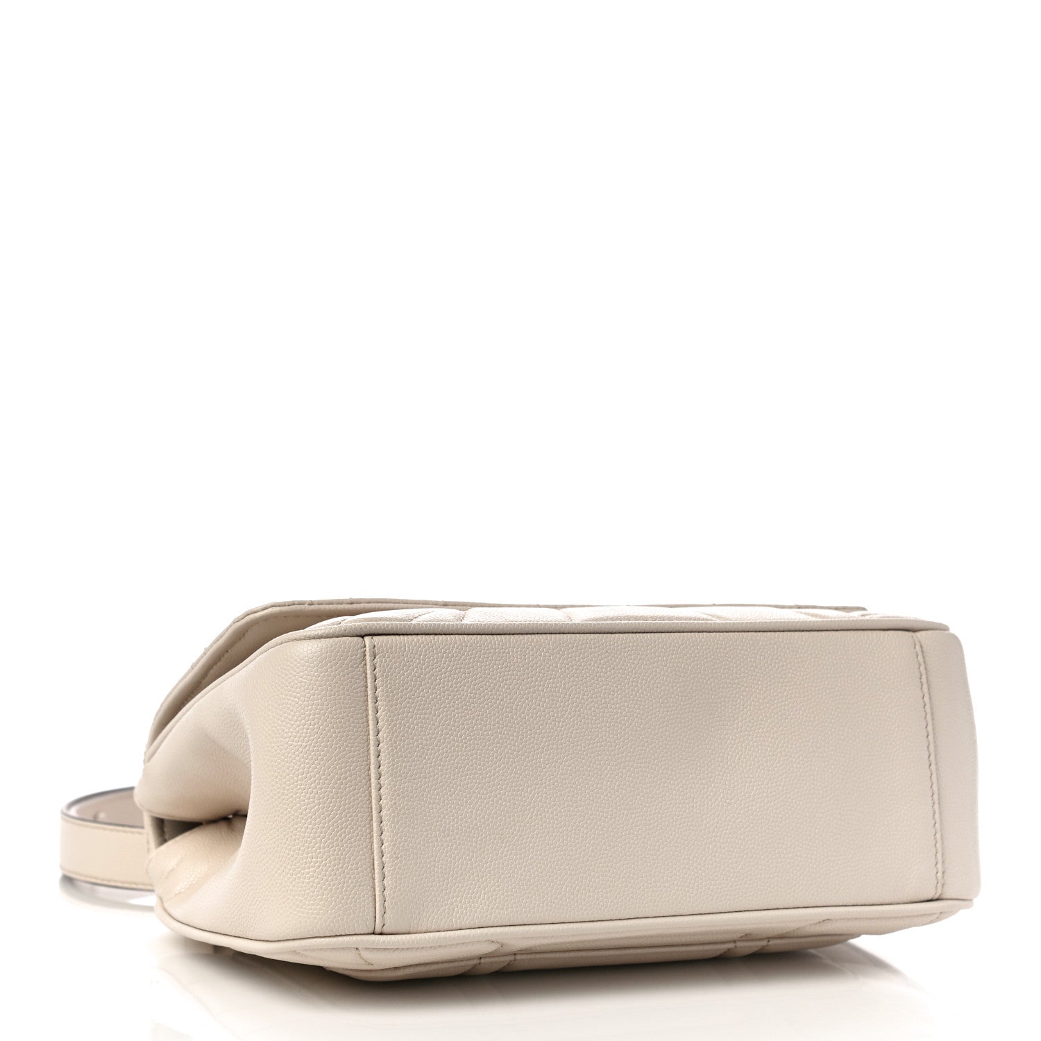 Salvatore Ferragamo Calfskin Quilted Gancini Flap Bag Bone 4 of 9