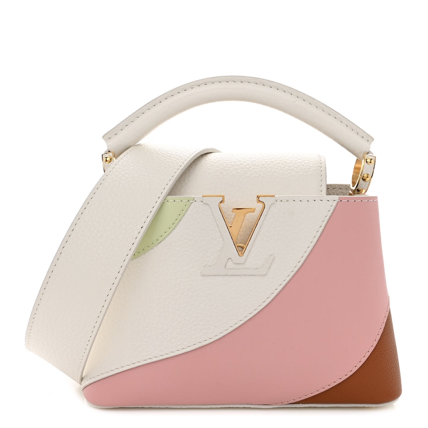 Taurillon Calfskin Patent Gelato Mini Capucines Fraise Pink