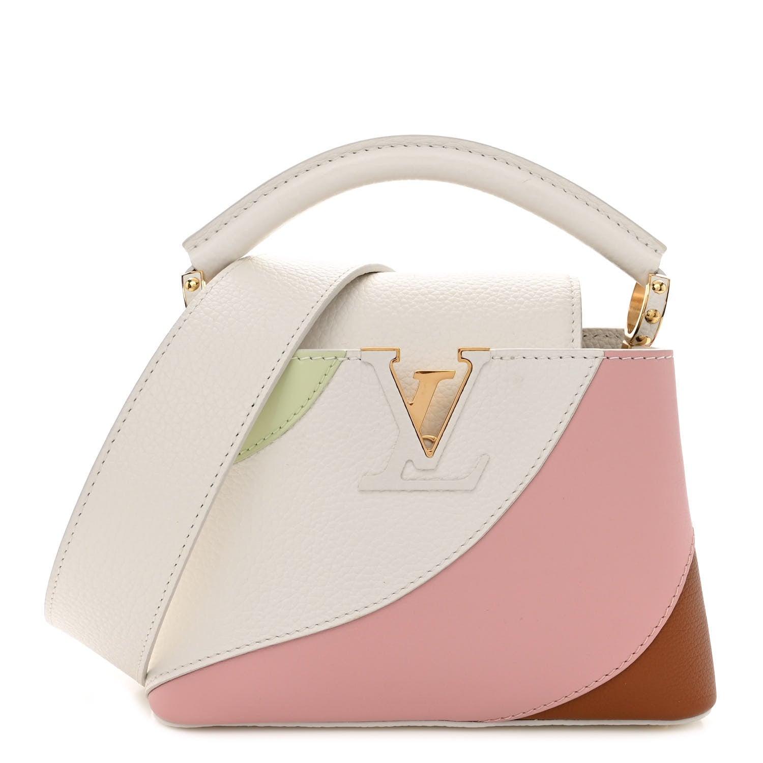 Louis Vuitton Taurillon Calfskin Patent Gelato Mini Capucines Fraise Pink 1 of 9