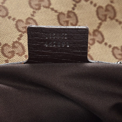 Gucci Monogram Medium Horsebit Chain Hobo Dark Brown 7 of 17