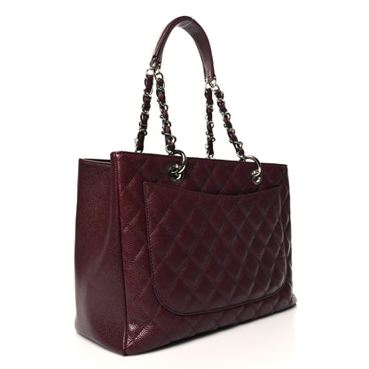 Chanel Caviar Quilted Grand Shopping Tote GST Dark Burgundy 3 of 12