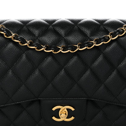 Chanel Caviar Quilted Jumbo Double Flap Black 8 of 11
