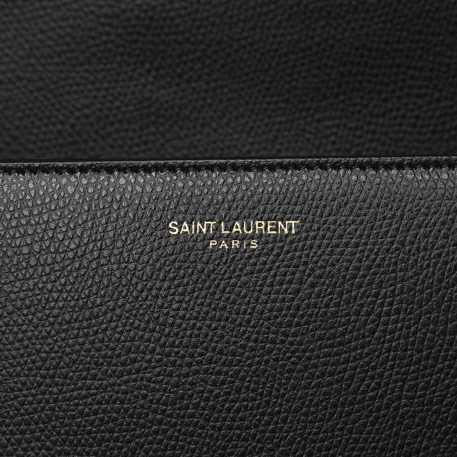 Saint Laurent Textured Calfskin Medium Classic Monogram Universite Bag Black 9 of 9