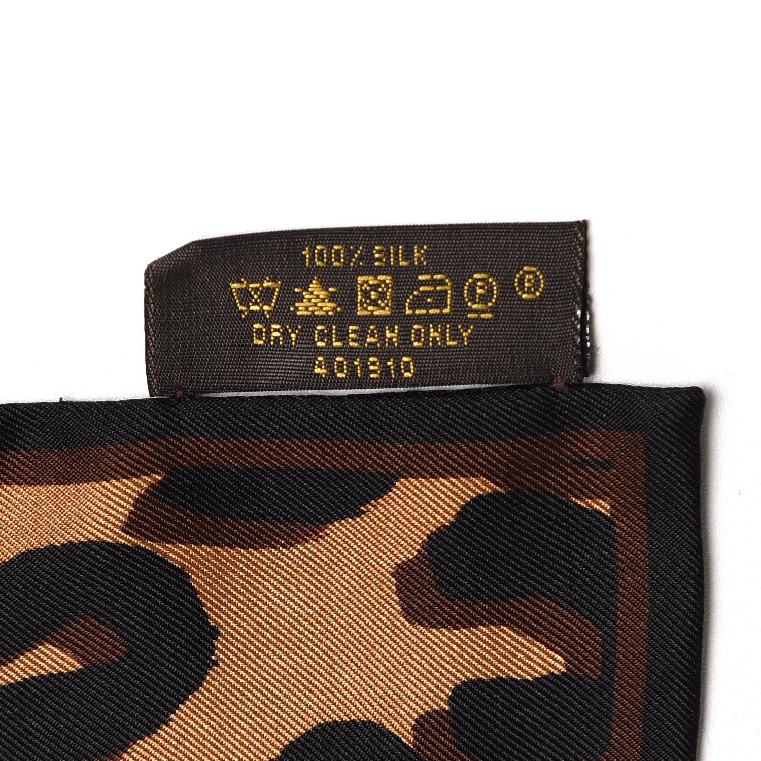 Louis Vuitton Silk Leopard Bandeau Scarf Marron 5 of 5