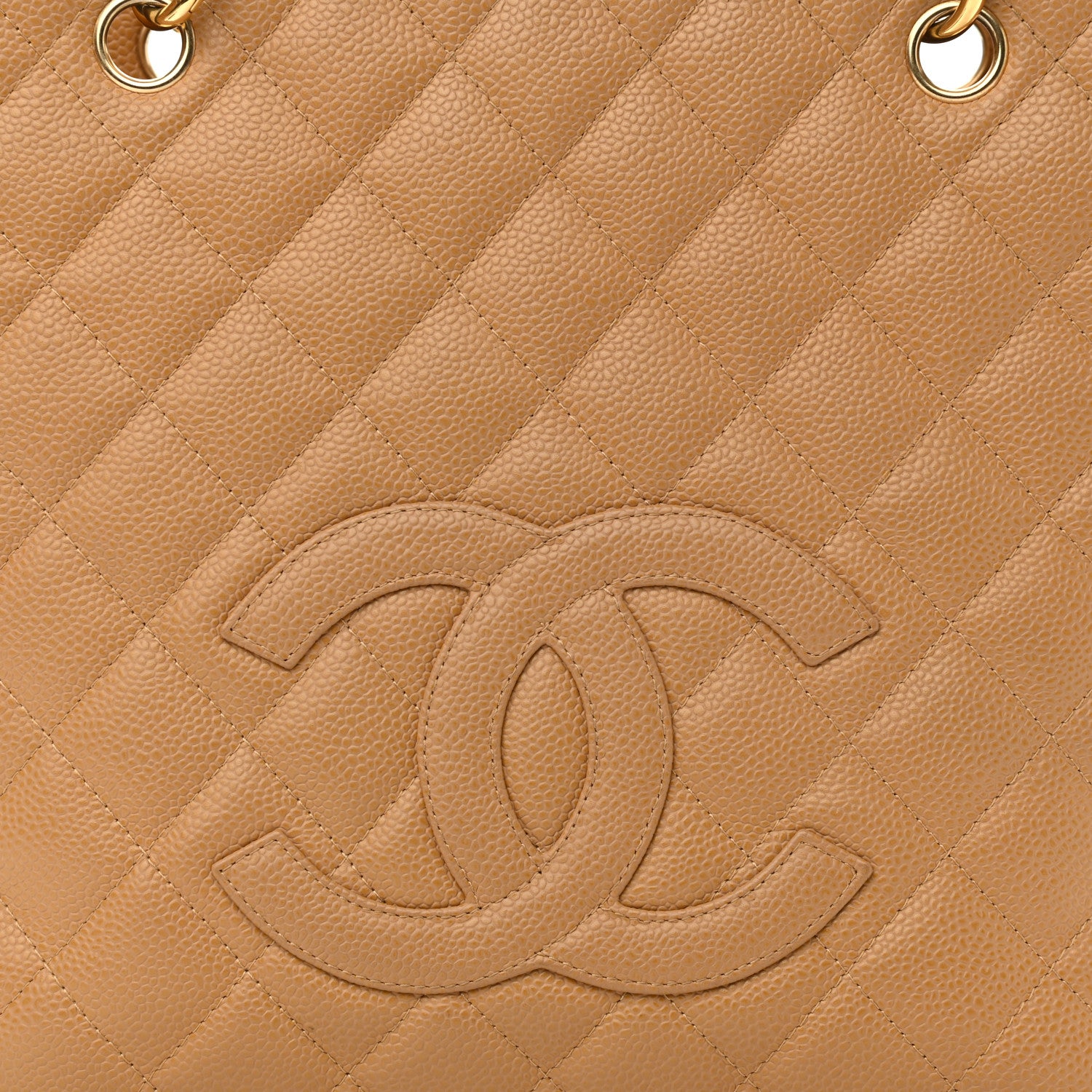 Chanel Caviar Quilted Petit Shopping Tote PST Dark Beige 12 of 13
