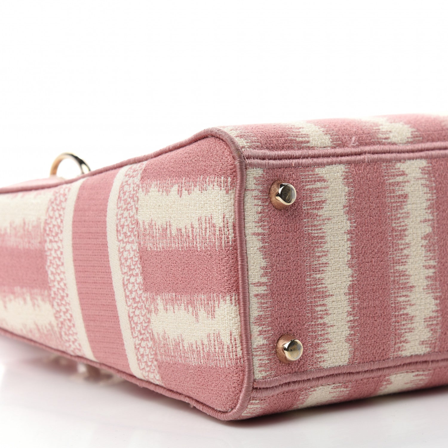 Christian Dior Canvas Medium D-Stripes Lady D-Lite Pink 9 of 13