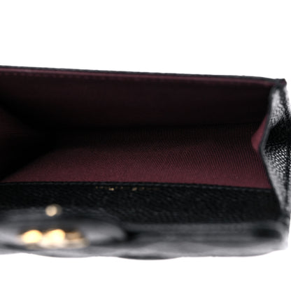 Chanel Caviar Quilted Flap Card Holder Black 5 of 9