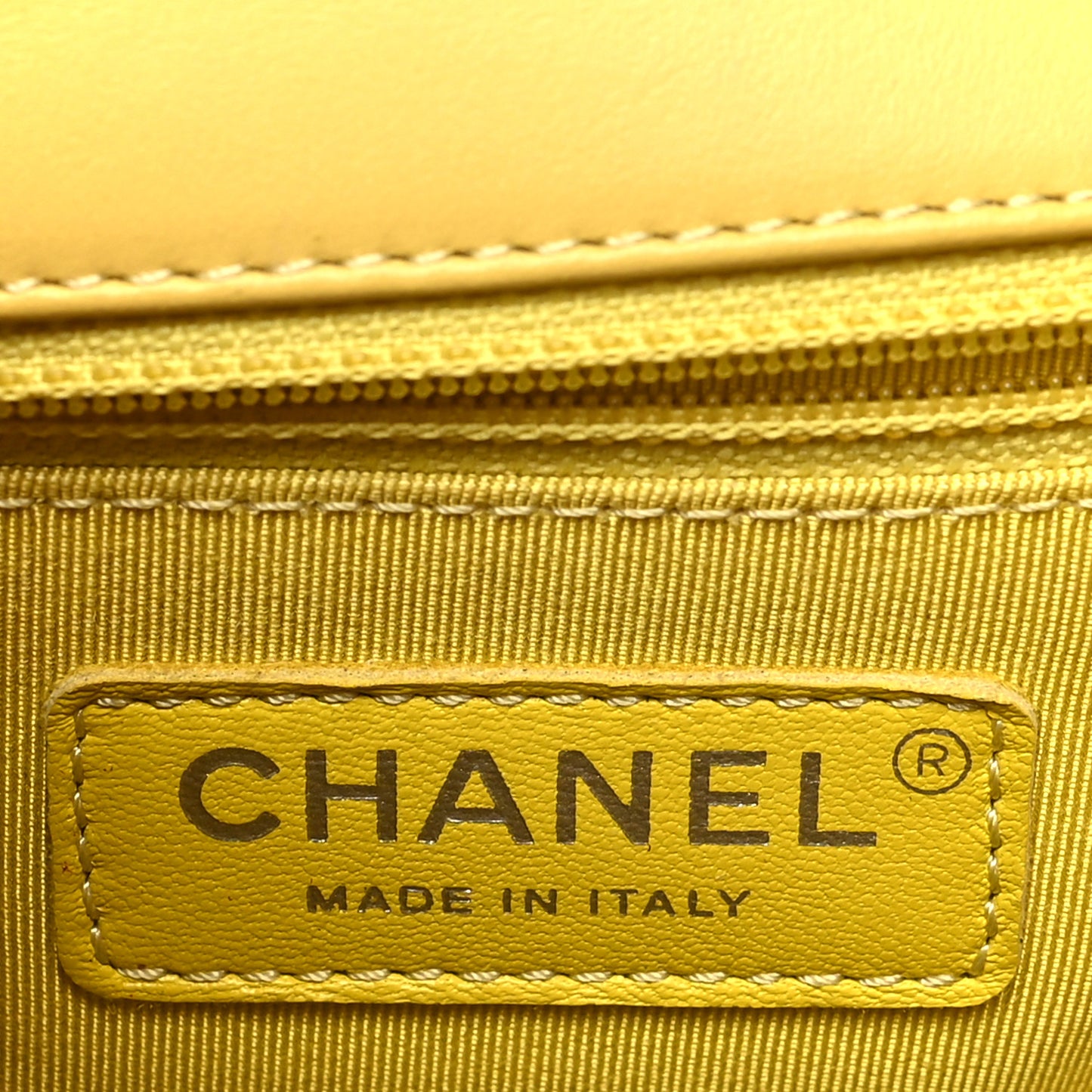 Calfskin Stitched Small Ring My Bag Flap Crossbody Yellow
