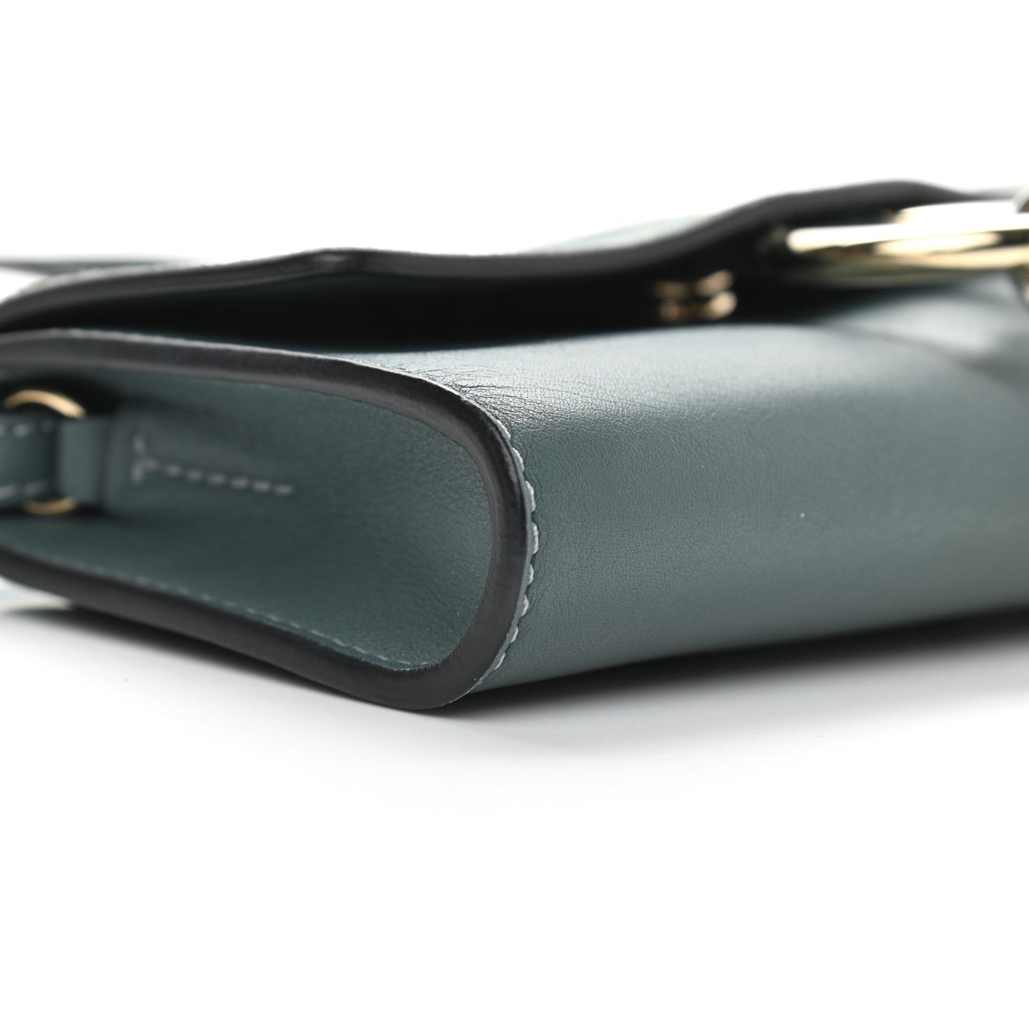 Suede Calfskin Small Faye Shoulder Bag Cloudy Blue