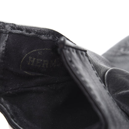Hermes Lambskin Collier De Chien Gloves 7.5 Black 3 of 5
