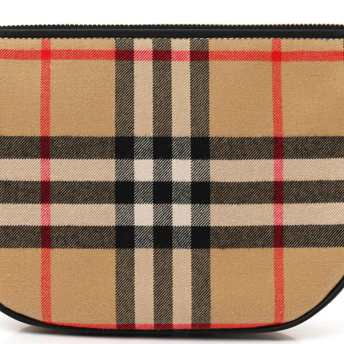 Vintage Check Calfskin Olympia Slim Pouch Archive Beige