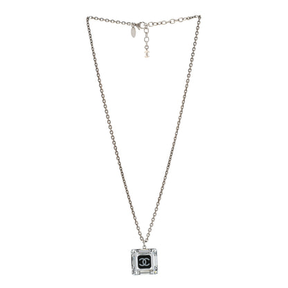 Chanel Lucite CC Square Charm Necklace 3 of 7