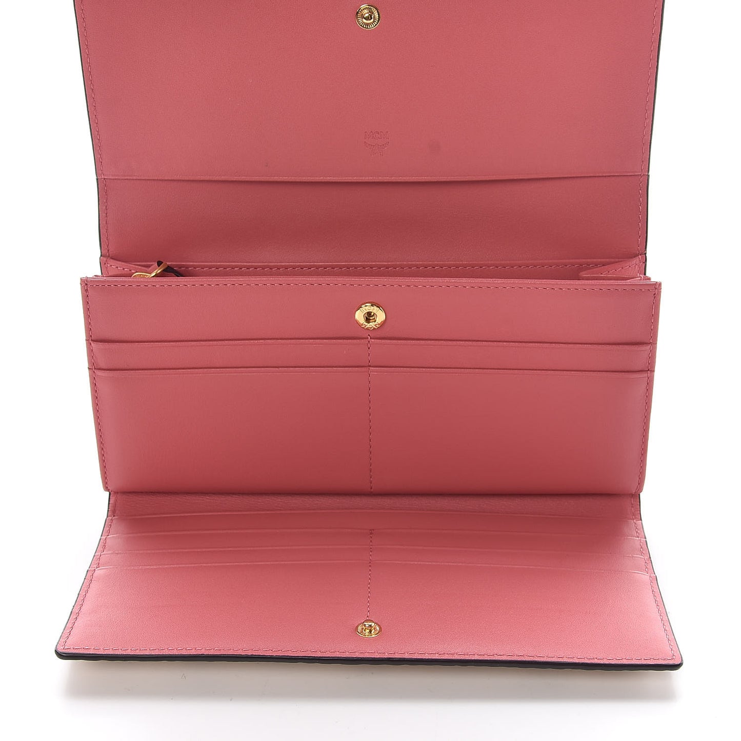 Visetos Grained Calfskin Corina Two Fold Wallet Pink