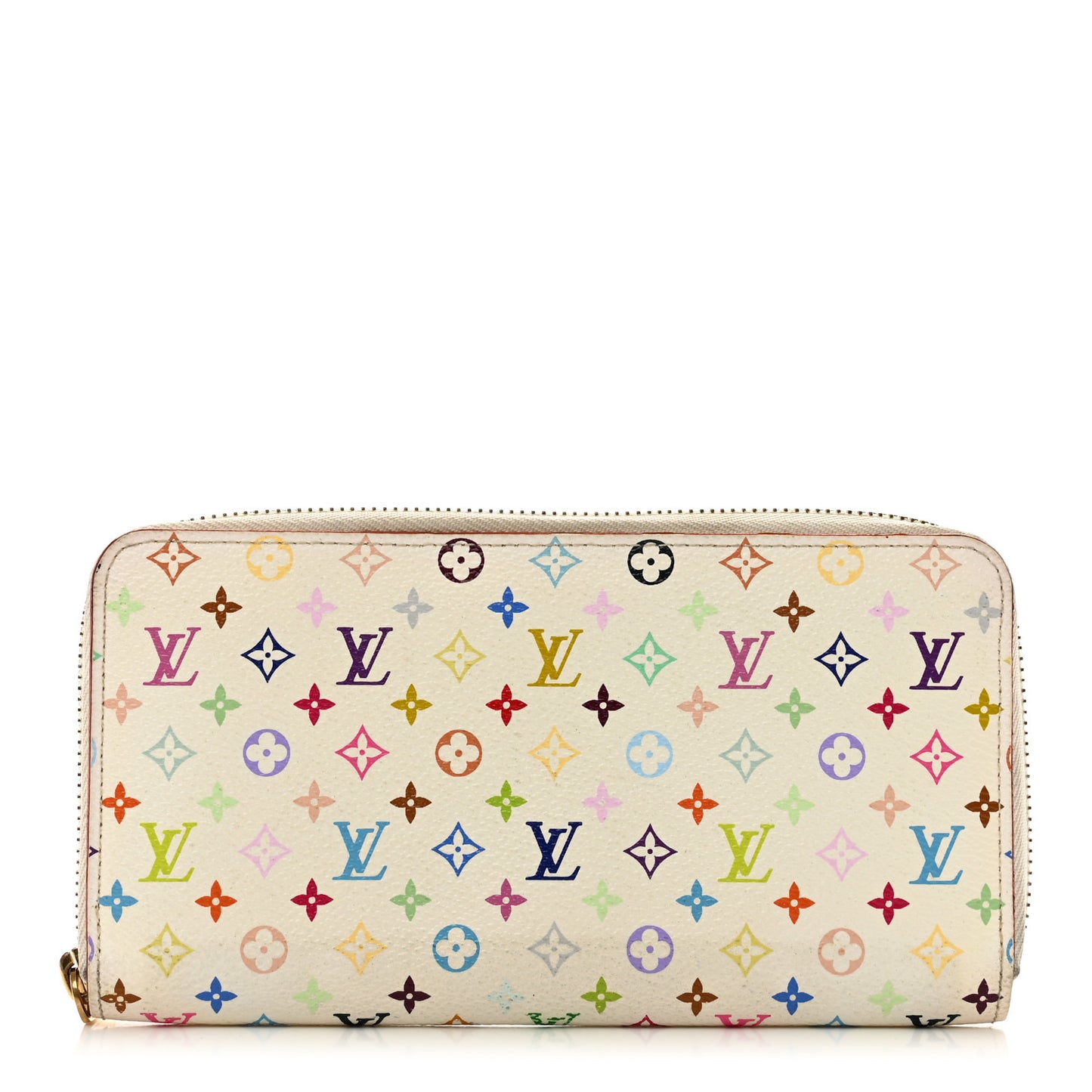 Monogram Multicolor Zippy Wallet White Litchi
