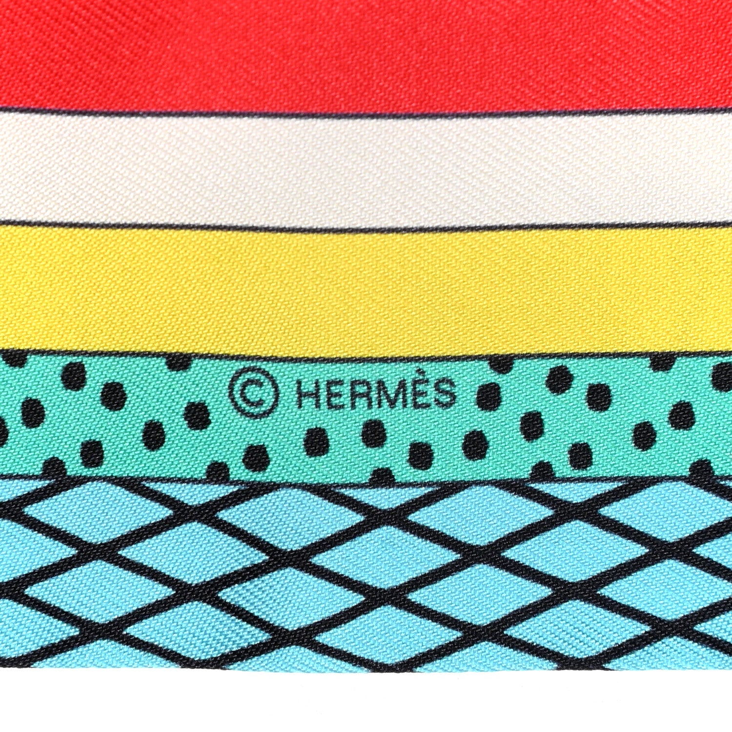 Hermes Silk Twilly Grand Theatre Nouveau Ivoire Turquoise 4 of 4
