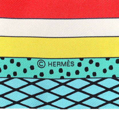 Hermes Silk Twilly Grand Theatre Nouveau Ivoire Turquoise 4 of 4