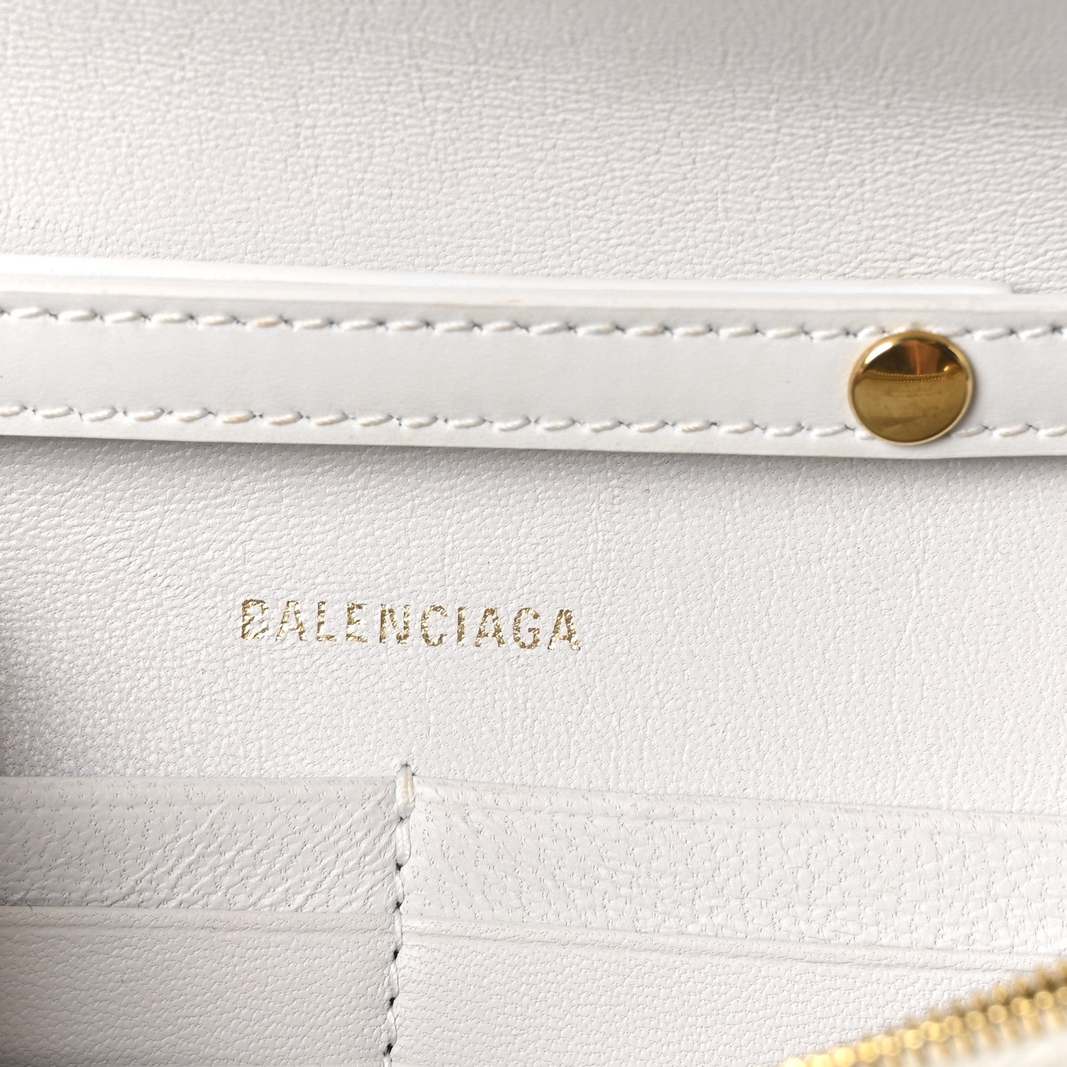 Balenciaga Shiny Box Calfskin Hourglass Chain Bag White 6 of 9