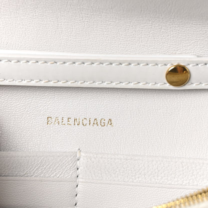 Balenciaga Shiny Box Calfskin Hourglass Chain Bag White 6 of 9
